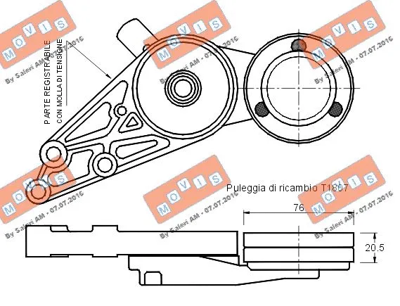 Belt Tensioner, V-ribbed belt