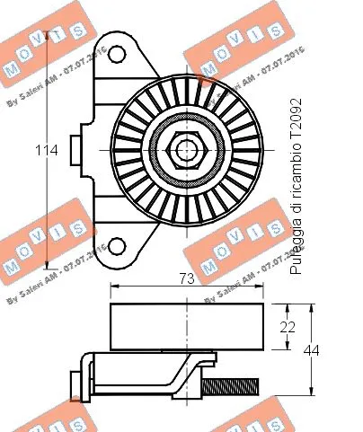 Belt Tensioner, V-ribbed belt