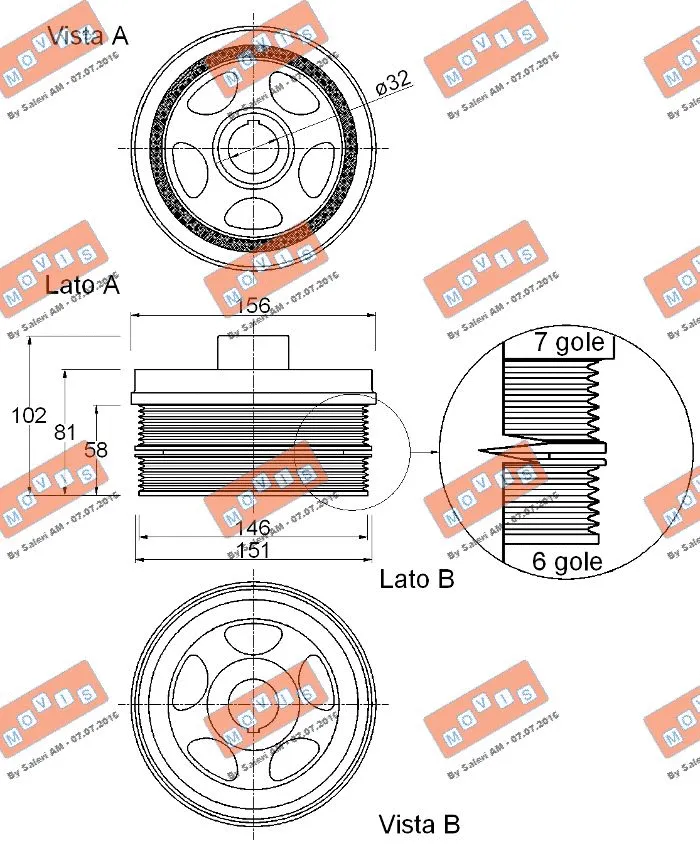 Belt Pulley, crankshaft