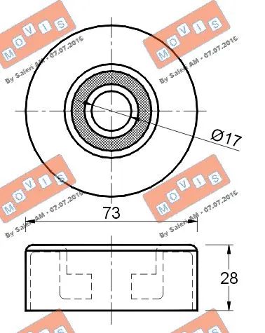 Deflection/Guide Pulley, V-ribbed belt