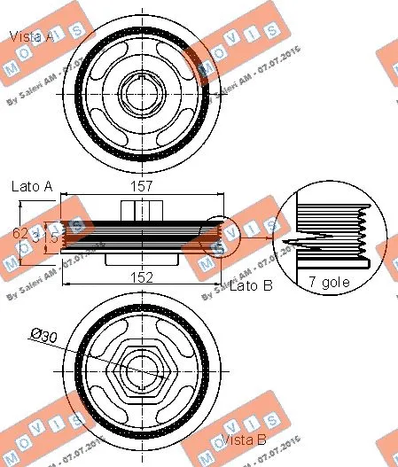 Belt Pulley, crankshaft