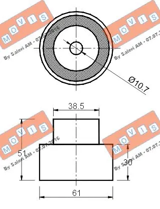 Deflection/Guide Pulley, timing belt