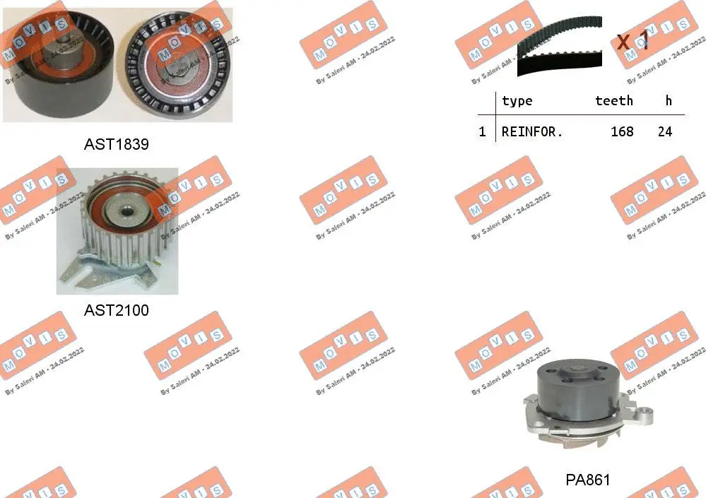 Water Pump & Timing Belt Kit (ASTK0947PA)