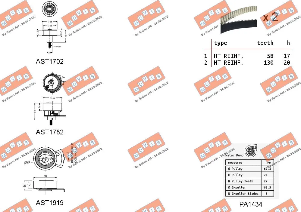 Water Pump & Timing Belt Kit