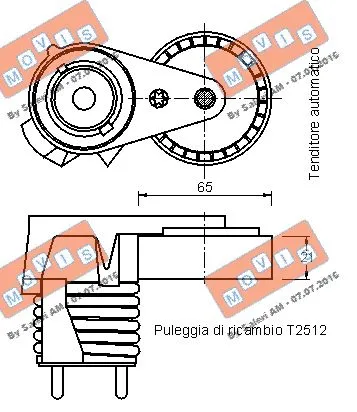 Belt Tensioner, V-ribbed belt