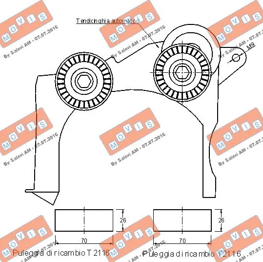 Belt Tensioner, V-ribbed belt
