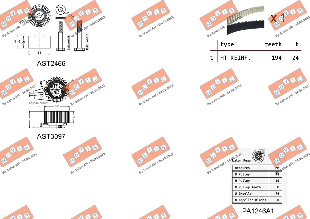 Water Pump & Timing Belt Kit