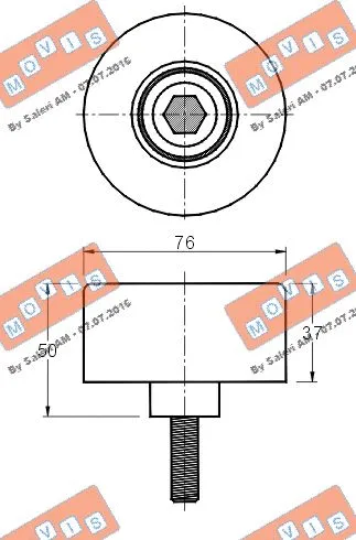 Deflection/Guide Pulley, V-ribbed belt