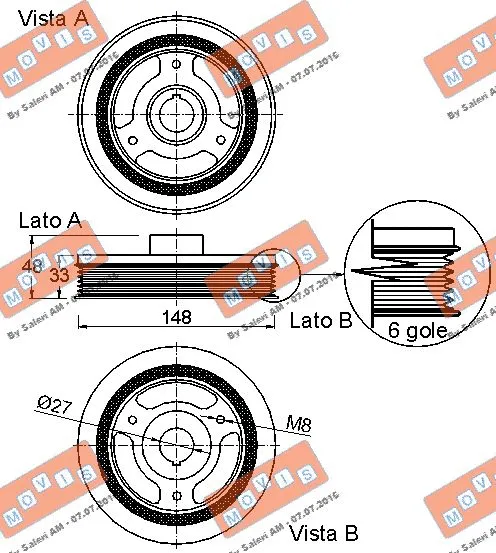 Belt Pulley, crankshaft