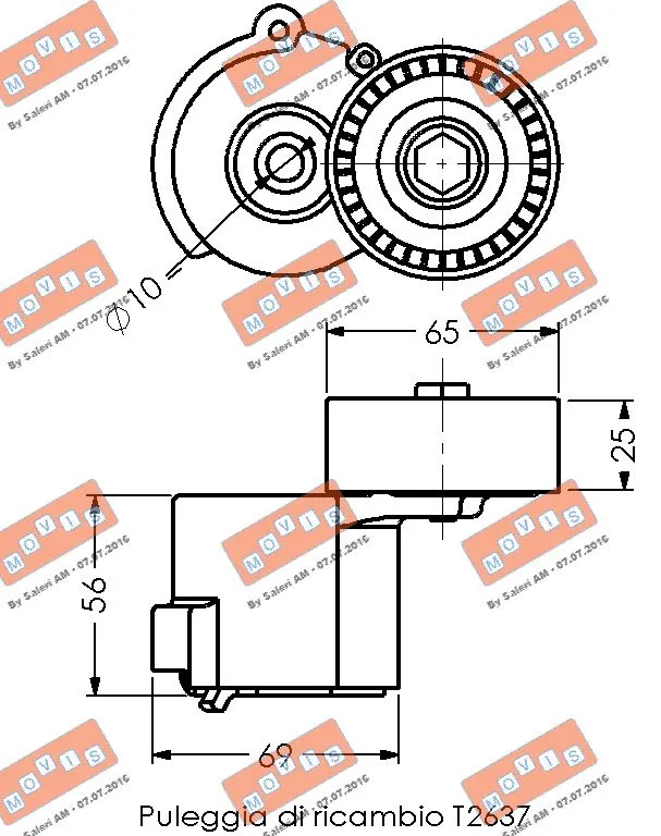 Belt Tensioner, V-ribbed belt