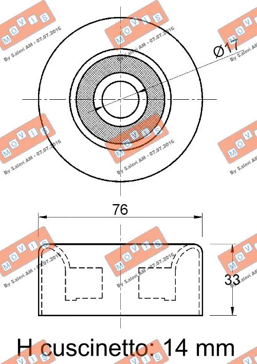 Deflection/Guide Pulley, V-ribbed belt