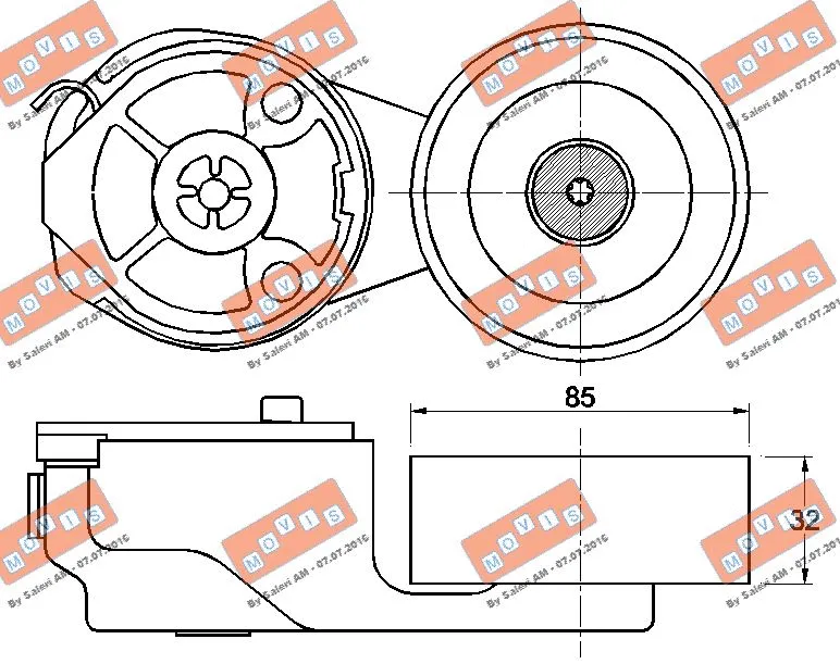 Belt Tensioner, V-ribbed belt