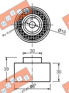 Deflection/Guide Pulley, timing belt