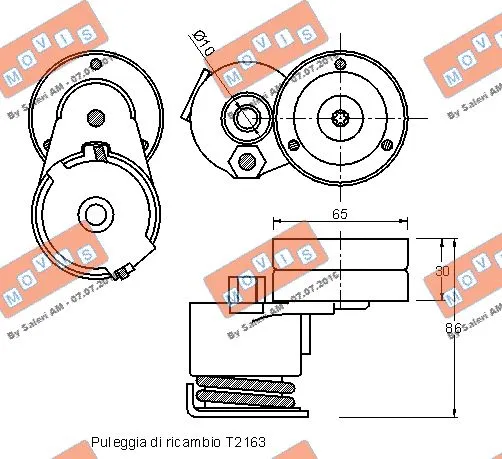 Belt Tensioner, V-ribbed belt