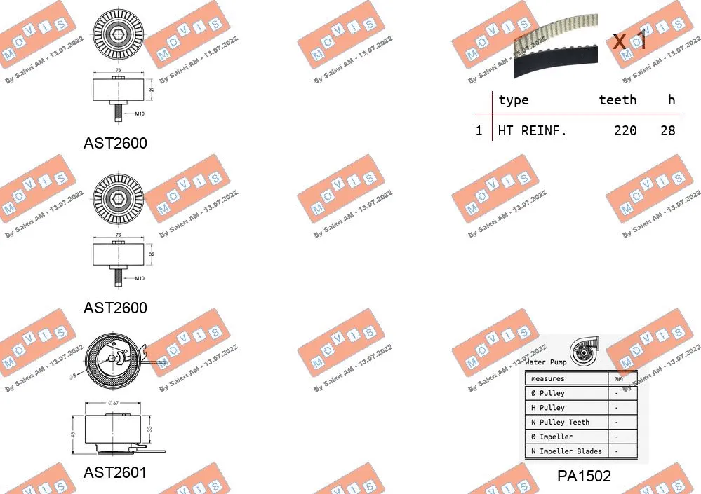 Water Pump & Timing Belt Kit