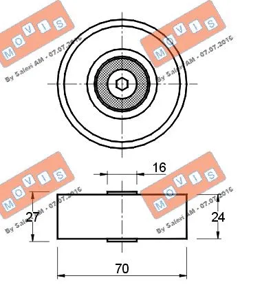 Deflection/Guide Pulley, V-ribbed belt