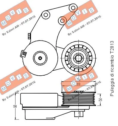 Belt Tensioner, V-ribbed belt