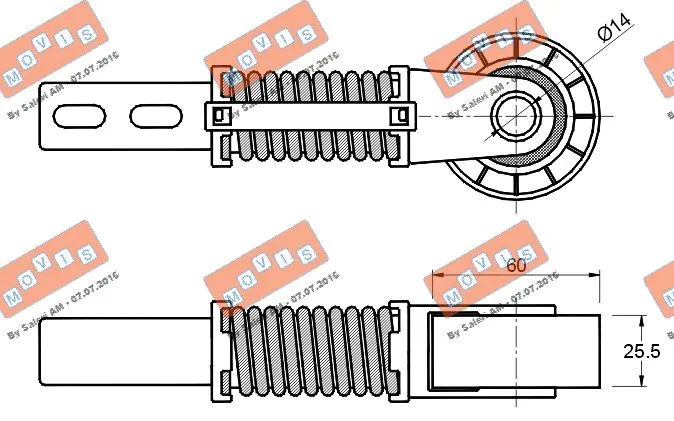 Belt Tensioner, V-ribbed belt