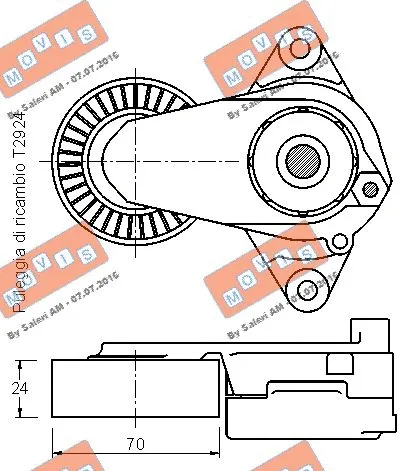 Belt Tensioner, V-ribbed belt