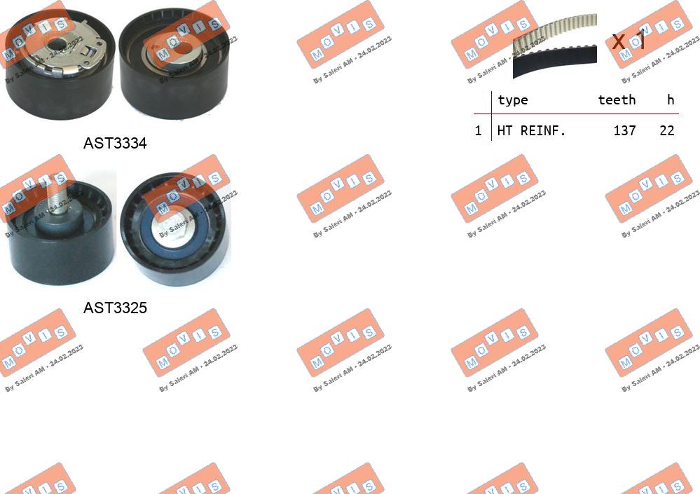 Timing Belt Kit (ASTK1296)