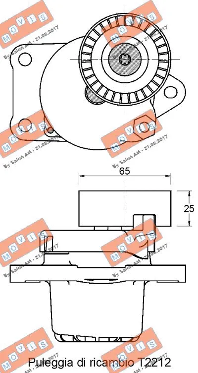 Tensioner Pulley, V-ribbed belt