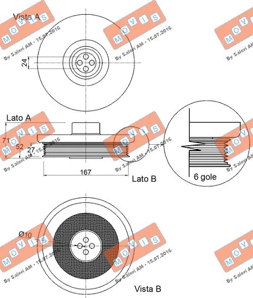 Belt Pulley, crankshaft