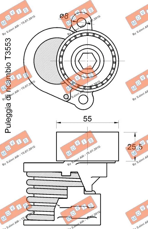 Belt Tensioner, V-ribbed belt