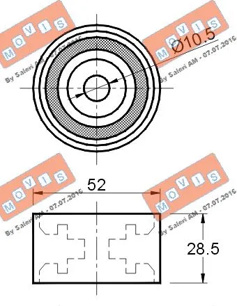 Deflection/Guide Pulley, timing belt