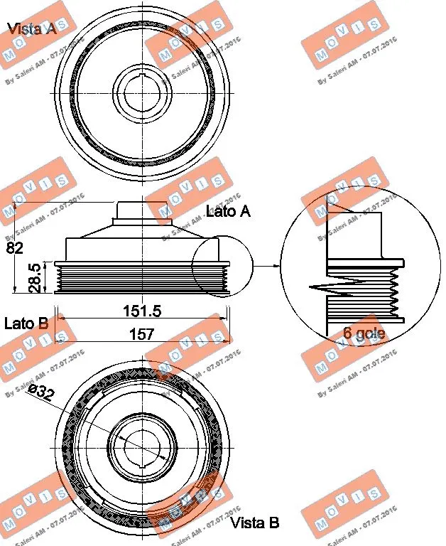 Belt Pulley, crankshaft
