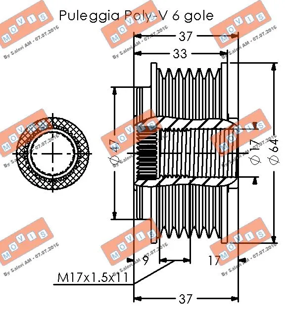 Alternator Freewheel Clutch