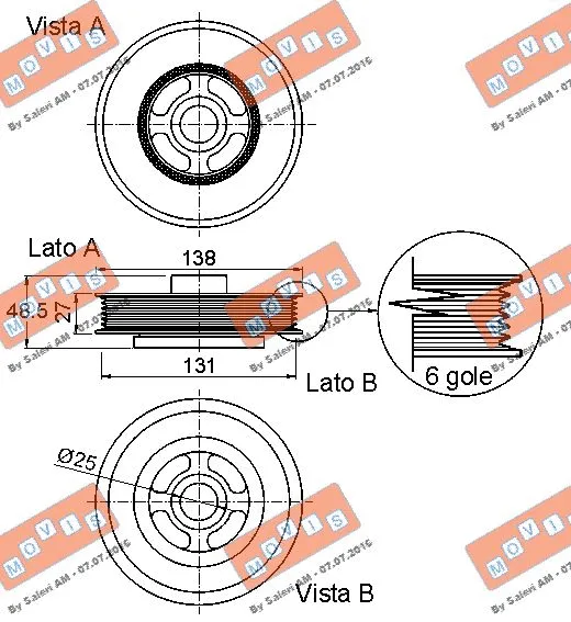 Belt Pulley, crankshaft