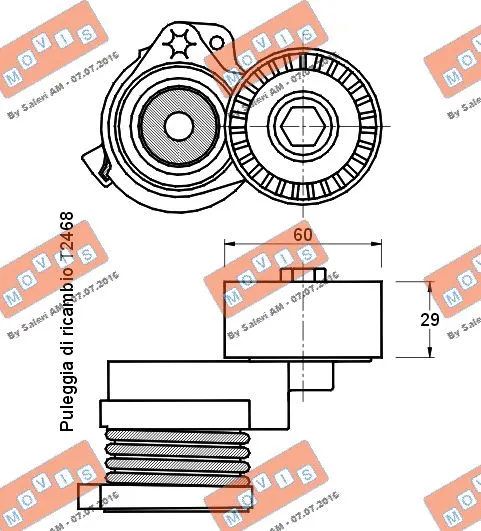 Belt Tensioner, V-ribbed belt