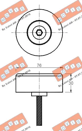 Deflection/Guide Pulley, V-ribbed belt