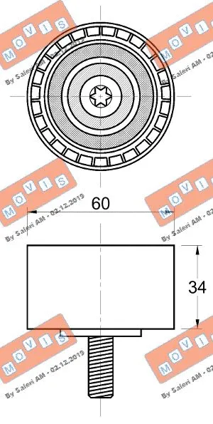 Deflection/Guide Pulley, timing belt