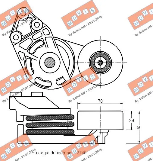 Belt Tensioner, V-ribbed belt