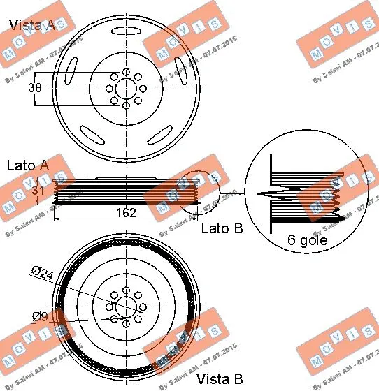 Belt Pulley, crankshaft