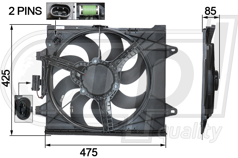 Fan, engine cooling (APELFT5038)