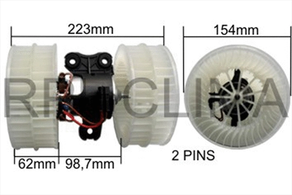 Electric Motor, interior blower (APVTMB0025)