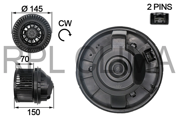 Electric Motor, interior blower (APVTFD0008)