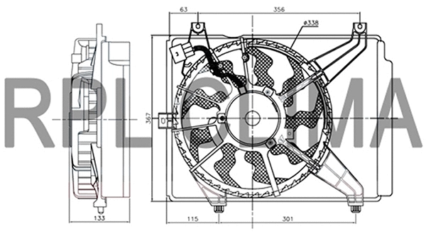 Fan, engine cooling (APELHY5020)