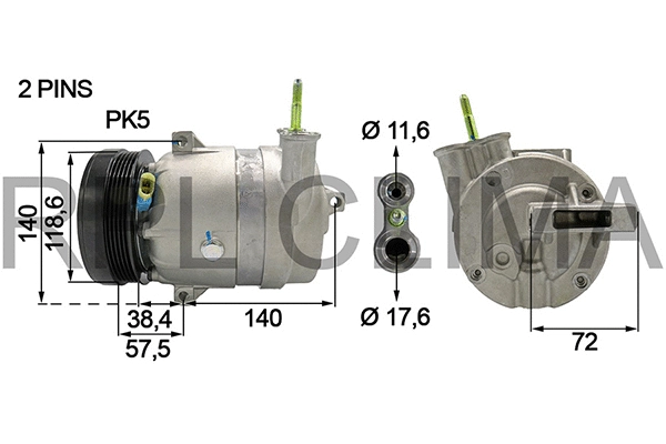 Compressor, air conditioning (APCODW0021)