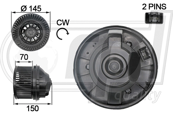 Electric Motor, interior blower (APVTFD5008)