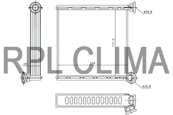 Heat Exchanger, interior heating (APCHAU1017)