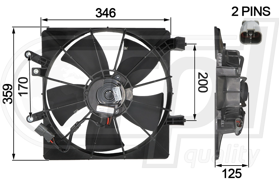 Fan, engine cooling (APELHO5007)