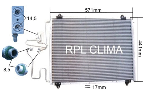 Condenser, air conditioning (APCDRE0025)