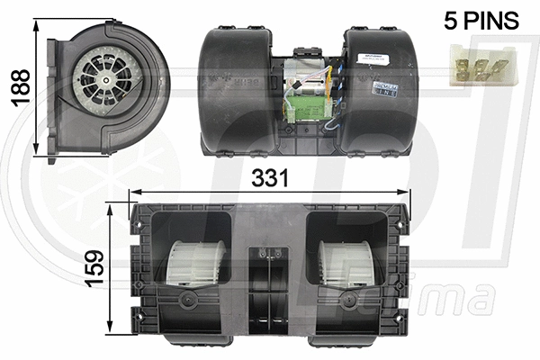 Electric Motor, interior blower (APVTVO0007)