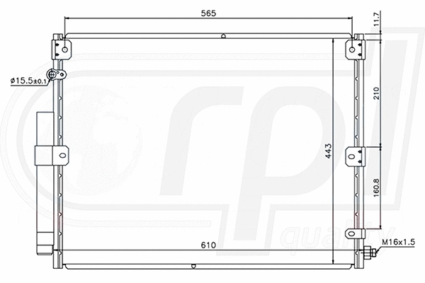 Condenser, air conditioning (APCDTO5062)