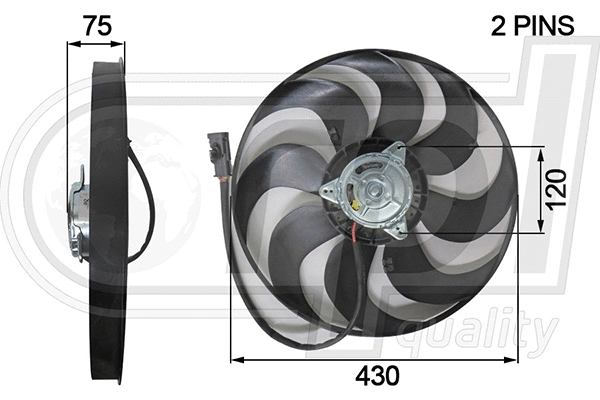 Fan, engine cooling (APELCI5037)