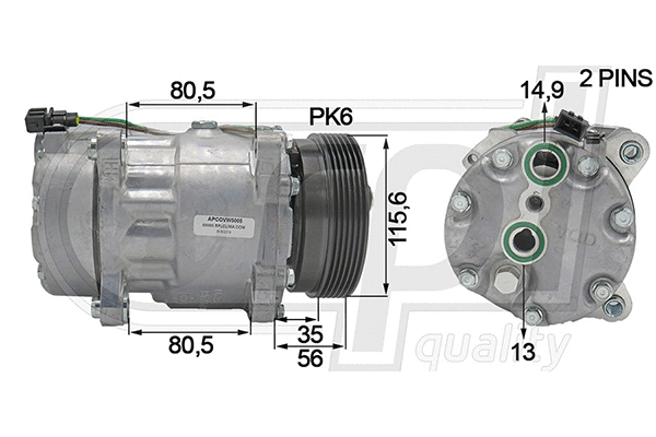 Compressor, air conditioning (APCOVW5005)