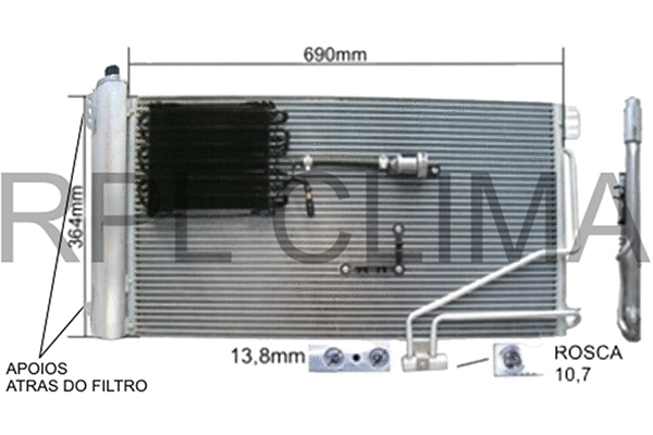 Condenser, air conditioning (APCDMB0038)